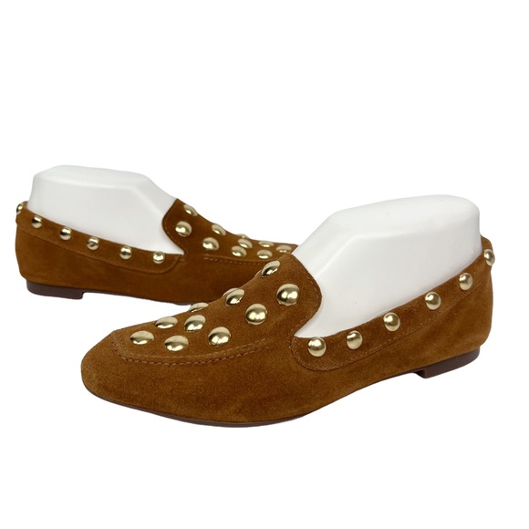 SOLD! SCHUTZ Laurie Studded Loafers in Wood Suede - Picture 8 of 8